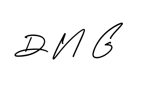 You should practise on your own different ways (AmerikaSignatureDemo-Regular) to write your name (D N G) in signature. don't let someone else do it for you. D N G signature style 3 images and pictures png