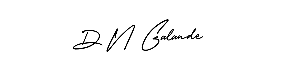 Create a beautiful signature design for name D N Galande. With this signature (AmerikaSignatureDemo-Regular) fonts, you can make a handwritten signature for free. D N Galande signature style 3 images and pictures png