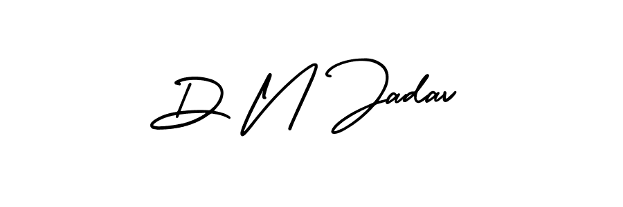 if you are searching for the best signature style for your name D N Jadav. so please give up your signature search. here we have designed multiple signature styles  using AmerikaSignatureDemo-Regular. D N Jadav signature style 3 images and pictures png