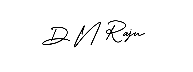 Make a beautiful signature design for name D N Raju. With this signature (AmerikaSignatureDemo-Regular) style, you can create a handwritten signature for free. D N Raju signature style 3 images and pictures png