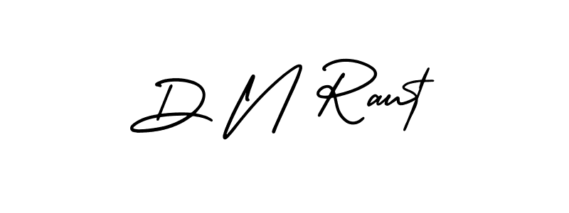 Similarly AmerikaSignatureDemo-Regular is the best handwritten signature design. Signature creator online .You can use it as an online autograph creator for name D N Raut. D N Raut signature style 3 images and pictures png