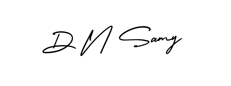 D N Samy stylish signature style. Best Handwritten Sign (AmerikaSignatureDemo-Regular) for my name. Handwritten Signature Collection Ideas for my name D N Samy. D N Samy signature style 3 images and pictures png