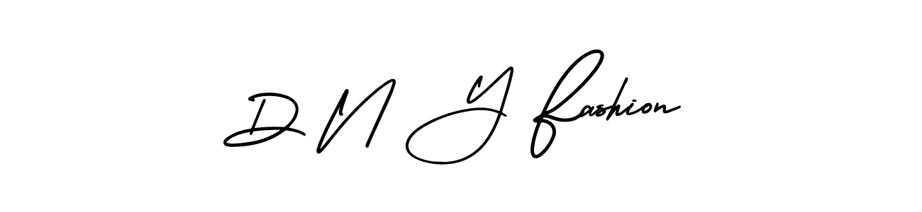 You should practise on your own different ways (AmerikaSignatureDemo-Regular) to write your name (D N Y Fashion) in signature. don't let someone else do it for you. D N Y Fashion signature style 3 images and pictures png