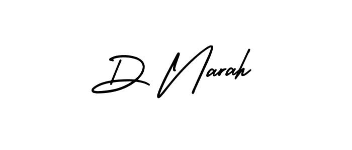 D Narah stylish signature style. Best Handwritten Sign (AmerikaSignatureDemo-Regular) for my name. Handwritten Signature Collection Ideas for my name D Narah. D Narah signature style 3 images and pictures png