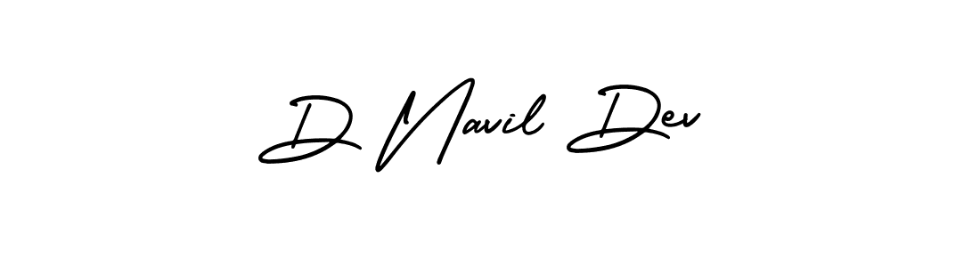 Make a beautiful signature design for name D Navil Dev. With this signature (AmerikaSignatureDemo-Regular) style, you can create a handwritten signature for free. D Navil Dev signature style 3 images and pictures png