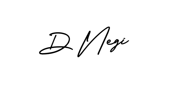 Make a beautiful signature design for name D Negi. With this signature (AmerikaSignatureDemo-Regular) style, you can create a handwritten signature for free. D Negi signature style 3 images and pictures png