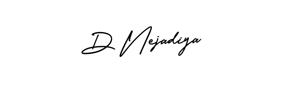 Create a beautiful signature design for name D Nejadiya. With this signature (AmerikaSignatureDemo-Regular) fonts, you can make a handwritten signature for free. D Nejadiya signature style 3 images and pictures png