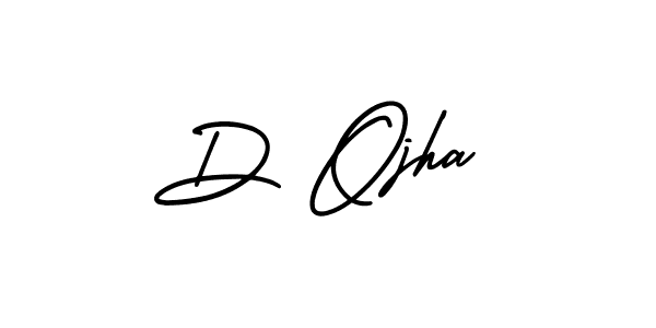 Make a beautiful signature design for name D Ojha. With this signature (AmerikaSignatureDemo-Regular) style, you can create a handwritten signature for free. D Ojha signature style 3 images and pictures png