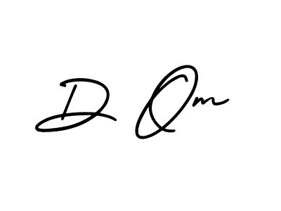 Design your own signature with our free online signature maker. With this signature software, you can create a handwritten (AmerikaSignatureDemo-Regular) signature for name D Om. D Om signature style 3 images and pictures png