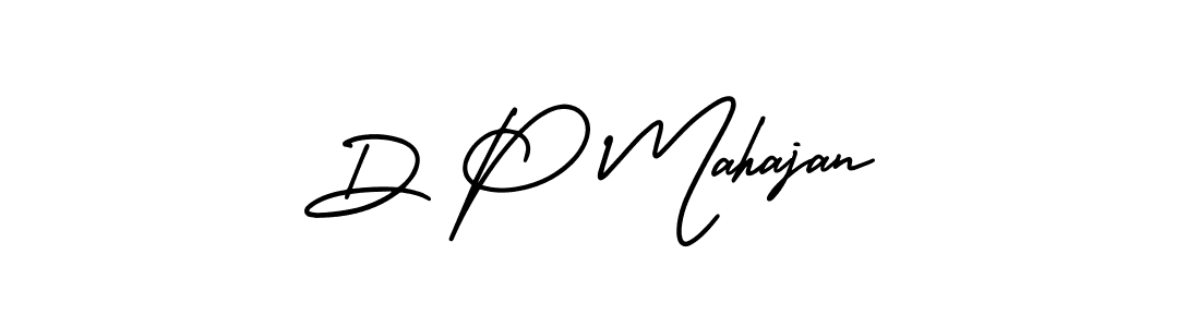 The best way (AmerikaSignatureDemo-Regular) to make a short signature is to pick only two or three words in your name. The name D P Mahajan include a total of six letters. For converting this name. D P Mahajan signature style 3 images and pictures png
