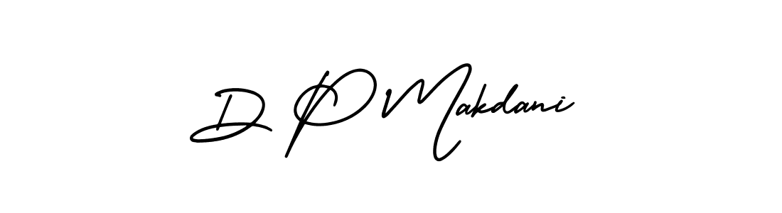 Design your own signature with our free online signature maker. With this signature software, you can create a handwritten (AmerikaSignatureDemo-Regular) signature for name D P Makdani. D P Makdani signature style 3 images and pictures png