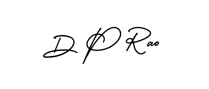Make a beautiful signature design for name D P Rao. With this signature (AmerikaSignatureDemo-Regular) style, you can create a handwritten signature for free. D P Rao signature style 3 images and pictures png