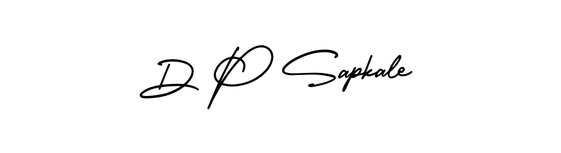 D P Sapkale stylish signature style. Best Handwritten Sign (AmerikaSignatureDemo-Regular) for my name. Handwritten Signature Collection Ideas for my name D P Sapkale. D P Sapkale signature style 3 images and pictures png