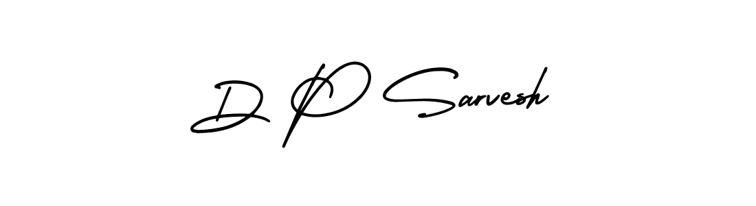 The best way (AmerikaSignatureDemo-Regular) to make a short signature is to pick only two or three words in your name. The name D P Sarvesh include a total of six letters. For converting this name. D P Sarvesh signature style 3 images and pictures png