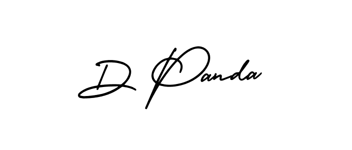 How to make D Panda name signature. Use AmerikaSignatureDemo-Regular style for creating short signs online. This is the latest handwritten sign. D Panda signature style 3 images and pictures png