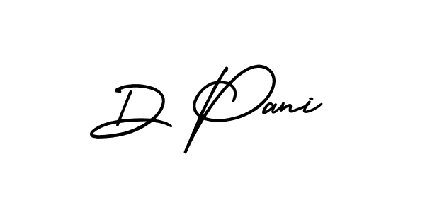 How to make D Pani name signature. Use AmerikaSignatureDemo-Regular style for creating short signs online. This is the latest handwritten sign. D Pani signature style 3 images and pictures png