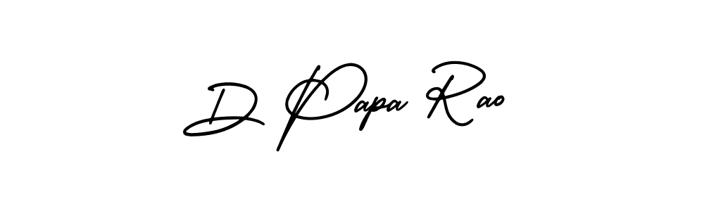 Use a signature maker to create a handwritten signature online. With this signature software, you can design (AmerikaSignatureDemo-Regular) your own signature for name D Papa Rao. D Papa Rao signature style 3 images and pictures png