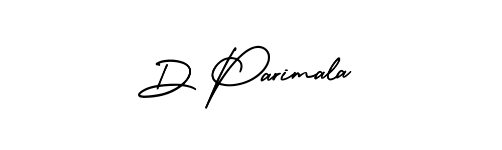 Design your own signature with our free online signature maker. With this signature software, you can create a handwritten (AmerikaSignatureDemo-Regular) signature for name D Parimala. D Parimala signature style 3 images and pictures png