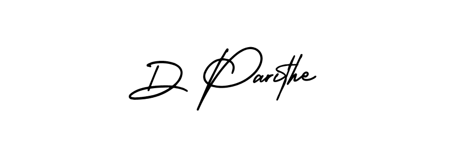 Use a signature maker to create a handwritten signature online. With this signature software, you can design (AmerikaSignatureDemo-Regular) your own signature for name D Parithe. D Parithe signature style 3 images and pictures png