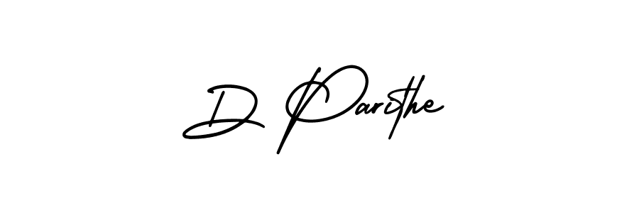 Use a signature maker to create a handwritten signature online. With this signature software, you can design (AmerikaSignatureDemo-Regular) your own signature for name D Parithe. D Parithe signature style 3 images and pictures png