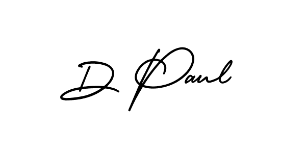 The best way (AmerikaSignatureDemo-Regular) to make a short signature is to pick only two or three words in your name. The name D Paul include a total of six letters. For converting this name. D Paul signature style 3 images and pictures png