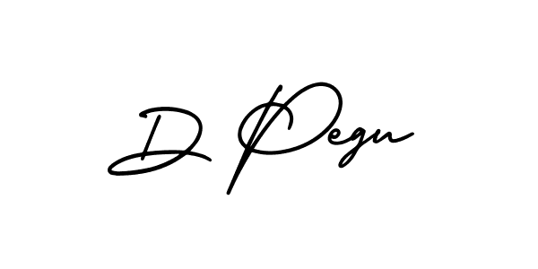 D Pegu stylish signature style. Best Handwritten Sign (AmerikaSignatureDemo-Regular) for my name. Handwritten Signature Collection Ideas for my name D Pegu. D Pegu signature style 3 images and pictures png