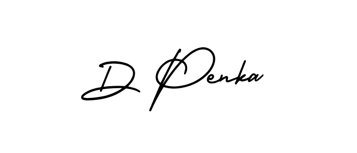 AmerikaSignatureDemo-Regular is a professional signature style that is perfect for those who want to add a touch of class to their signature. It is also a great choice for those who want to make their signature more unique. Get D Penka name to fancy signature for free. D Penka signature style 3 images and pictures png