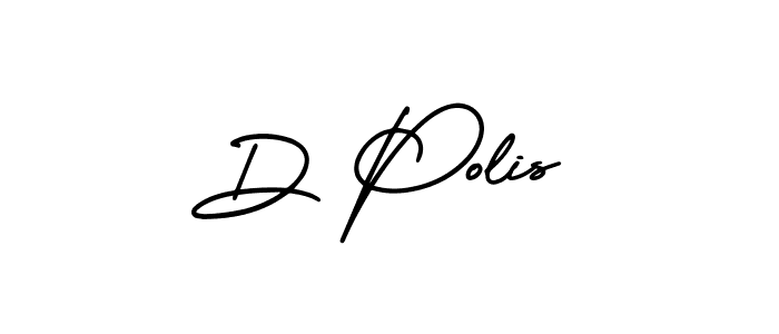 Use a signature maker to create a handwritten signature online. With this signature software, you can design (AmerikaSignatureDemo-Regular) your own signature for name D Polis. D Polis signature style 3 images and pictures png