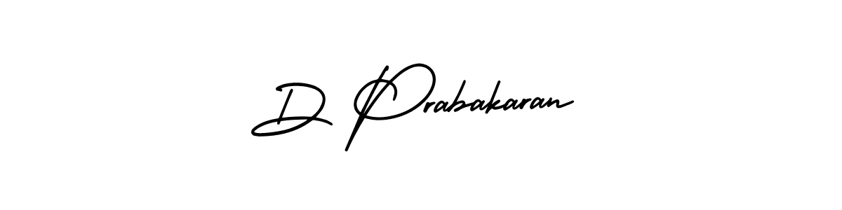 Make a beautiful signature design for name D Prabakaran. With this signature (AmerikaSignatureDemo-Regular) style, you can create a handwritten signature for free. D Prabakaran signature style 3 images and pictures png