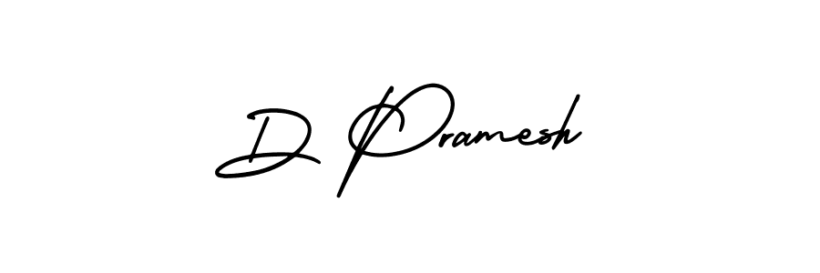 D Pramesh stylish signature style. Best Handwritten Sign (AmerikaSignatureDemo-Regular) for my name. Handwritten Signature Collection Ideas for my name D Pramesh. D Pramesh signature style 3 images and pictures png