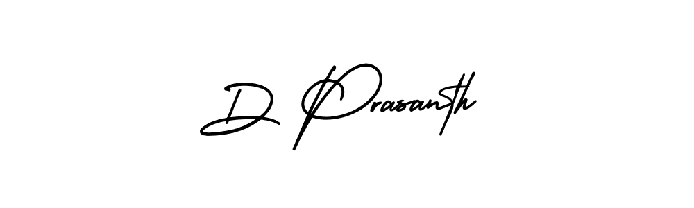 How to make D Prasanth signature? AmerikaSignatureDemo-Regular is a professional autograph style. Create handwritten signature for D Prasanth name. D Prasanth signature style 3 images and pictures png