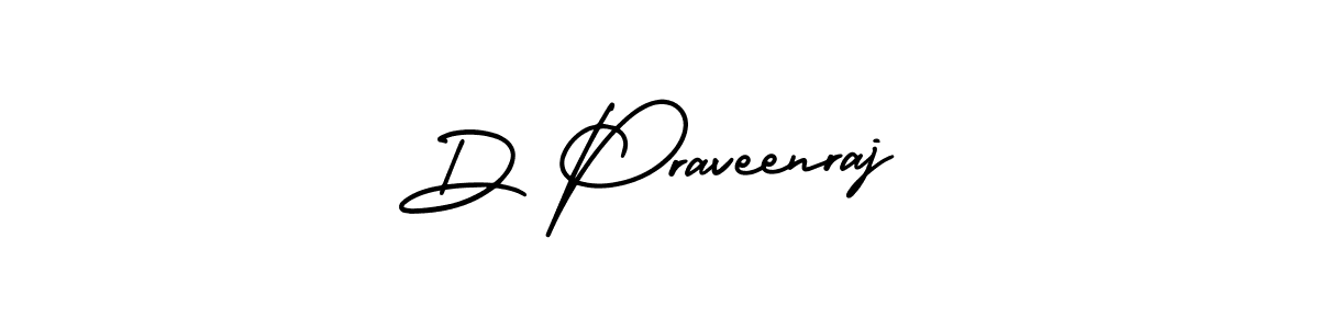 Also we have D Praveenraj name is the best signature style. Create professional handwritten signature collection using AmerikaSignatureDemo-Regular autograph style. D Praveenraj signature style 3 images and pictures png