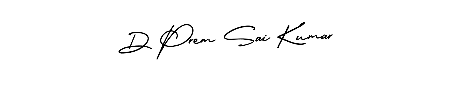 The best way (AmerikaSignatureDemo-Regular) to make a short signature is to pick only two or three words in your name. The name D Prem Sai Kumar include a total of six letters. For converting this name. D Prem Sai Kumar signature style 3 images and pictures png
