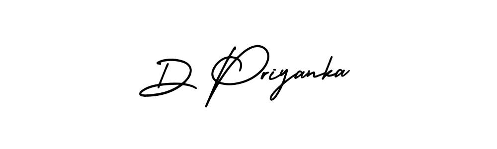 Similarly AmerikaSignatureDemo-Regular is the best handwritten signature design. Signature creator online .You can use it as an online autograph creator for name D Priyanka. D Priyanka signature style 3 images and pictures png