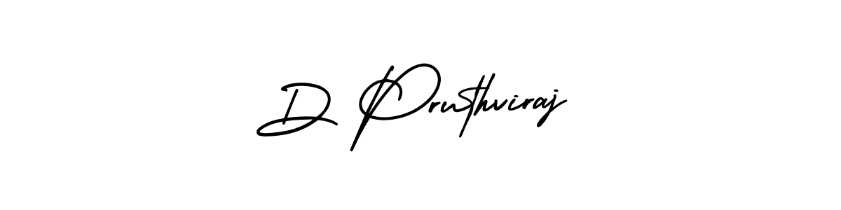 Make a beautiful signature design for name D Pruthviraj. With this signature (AmerikaSignatureDemo-Regular) style, you can create a handwritten signature for free. D Pruthviraj signature style 3 images and pictures png