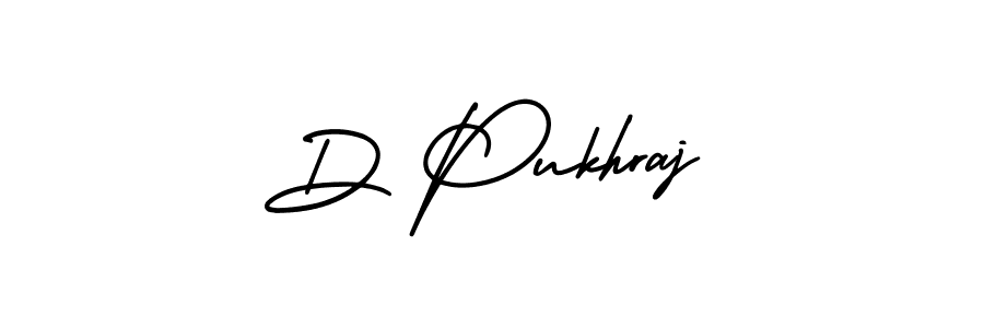 Make a beautiful signature design for name D Pukhraj. With this signature (AmerikaSignatureDemo-Regular) style, you can create a handwritten signature for free. D Pukhraj signature style 3 images and pictures png