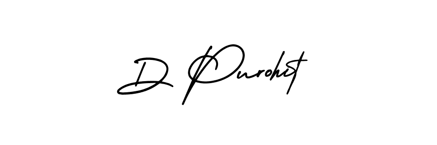 AmerikaSignatureDemo-Regular is a professional signature style that is perfect for those who want to add a touch of class to their signature. It is also a great choice for those who want to make their signature more unique. Get D Purohit name to fancy signature for free. D Purohit signature style 3 images and pictures png