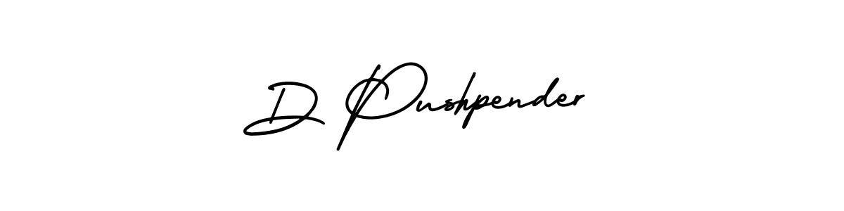 Design your own signature with our free online signature maker. With this signature software, you can create a handwritten (AmerikaSignatureDemo-Regular) signature for name D Pushpender. D Pushpender signature style 3 images and pictures png