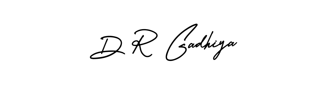 How to Draw D R Gadhiya signature style? AmerikaSignatureDemo-Regular is a latest design signature styles for name D R Gadhiya. D R Gadhiya signature style 3 images and pictures png