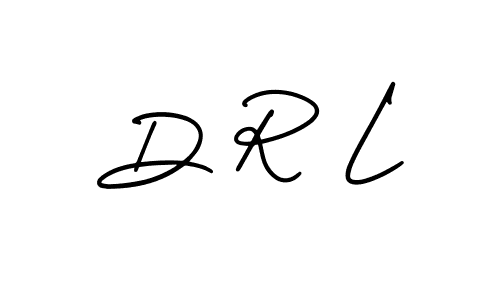 Use a signature maker to create a handwritten signature online. With this signature software, you can design (AmerikaSignatureDemo-Regular) your own signature for name D R L. D R L signature style 3 images and pictures png