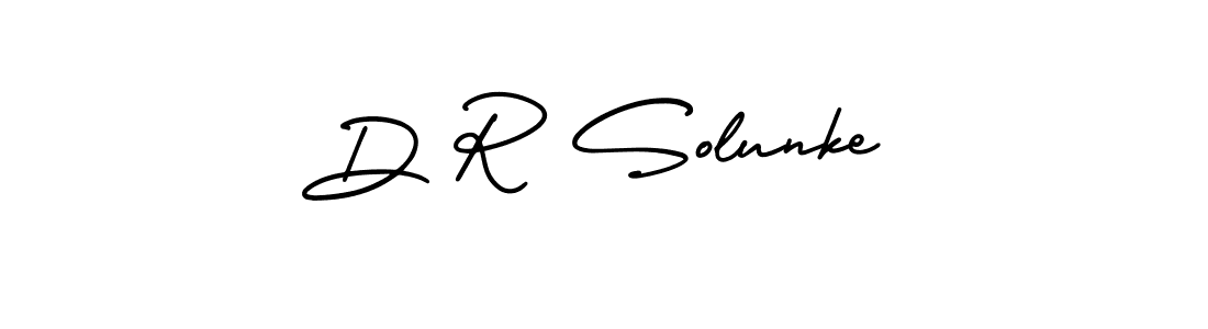 Use a signature maker to create a handwritten signature online. With this signature software, you can design (AmerikaSignatureDemo-Regular) your own signature for name D R Solunke. D R Solunke signature style 3 images and pictures png