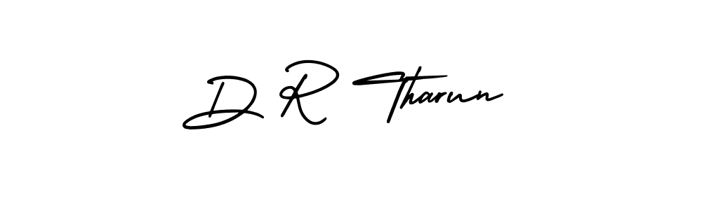 Use a signature maker to create a handwritten signature online. With this signature software, you can design (AmerikaSignatureDemo-Regular) your own signature for name D R Tharun. D R Tharun signature style 3 images and pictures png