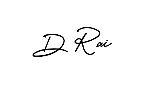 This is the best signature style for the D Rai name. Also you like these signature font (AmerikaSignatureDemo-Regular). Mix name signature. D Rai signature style 3 images and pictures png