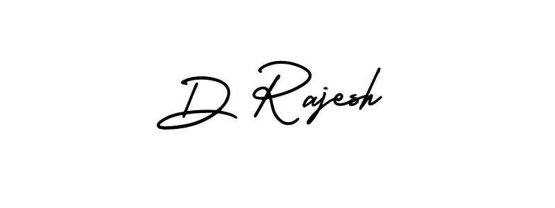 Make a beautiful signature design for name D Rajesh. With this signature (AmerikaSignatureDemo-Regular) style, you can create a handwritten signature for free. D Rajesh signature style 3 images and pictures png
