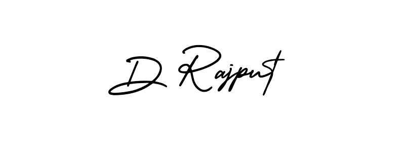 How to make D Rajput name signature. Use AmerikaSignatureDemo-Regular style for creating short signs online. This is the latest handwritten sign. D Rajput signature style 3 images and pictures png