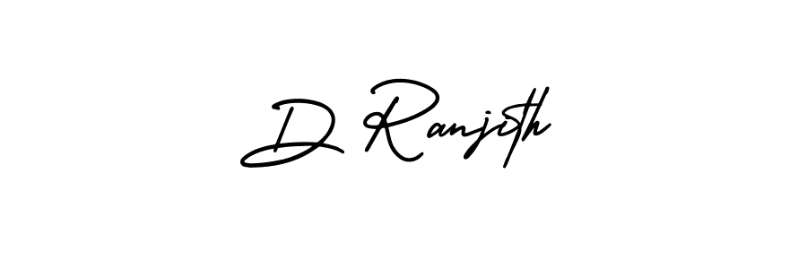Use a signature maker to create a handwritten signature online. With this signature software, you can design (AmerikaSignatureDemo-Regular) your own signature for name D Ranjith. D Ranjith signature style 3 images and pictures png