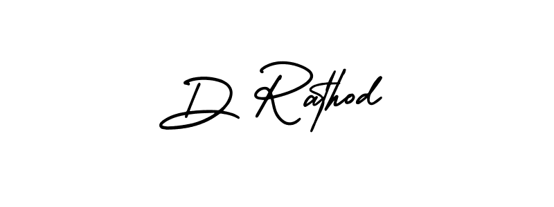 The best way (AmerikaSignatureDemo-Regular) to make a short signature is to pick only two or three words in your name. The name D Rathod include a total of six letters. For converting this name. D Rathod signature style 3 images and pictures png