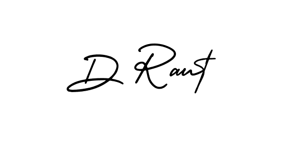 Make a beautiful signature design for name D Raut. With this signature (AmerikaSignatureDemo-Regular) style, you can create a handwritten signature for free. D Raut signature style 3 images and pictures png