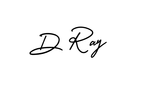 How to make D Ray name signature. Use AmerikaSignatureDemo-Regular style for creating short signs online. This is the latest handwritten sign. D Ray signature style 3 images and pictures png