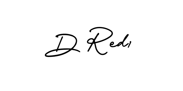 Use a signature maker to create a handwritten signature online. With this signature software, you can design (AmerikaSignatureDemo-Regular) your own signature for name D Red1. D Red1 signature style 3 images and pictures png